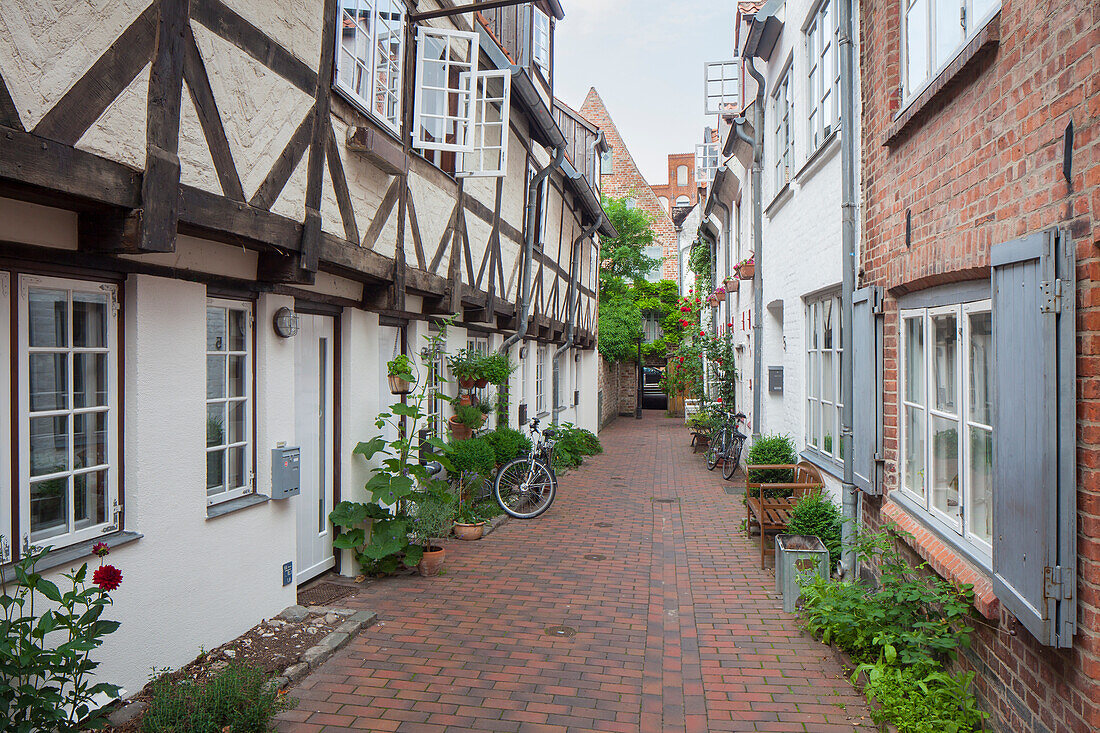  Baecker-Gang, Hanseatic City of Luebeck, UNESCO World Heritage Site, Schleswig-Holstein, Germany 