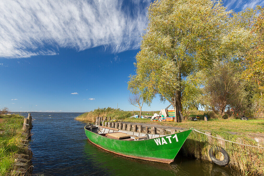  Fishing boats near Warthe, Lieper Winkel, Usedom Island, Baltic Sea, Mecklenburg-Western Pomerania, Germany 