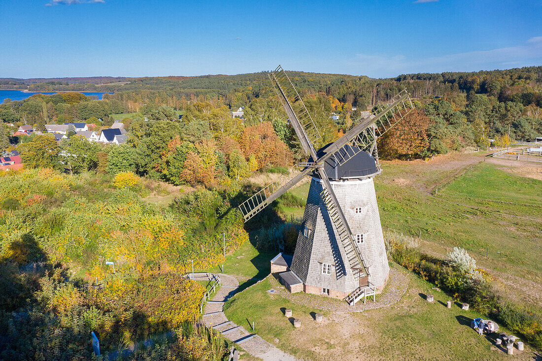 Windmühle Benz, Insel Usedom, Ostsee, Mecklenburg-Vorpommern, Deutschland