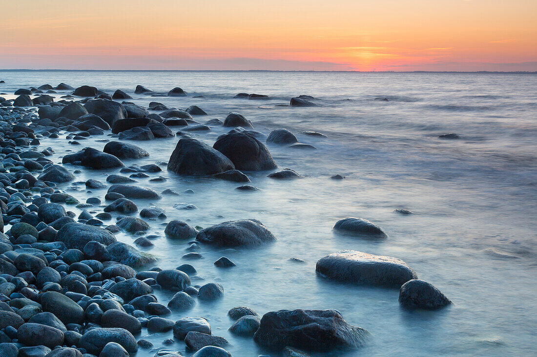  Sunset over the Baltic Sea, Rügen Island, Mecklenburg-Western Pomerania, Germany 