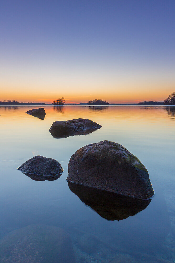  Evening atmosphere at the Grosser Ploener See, Schleswig-Holstein, Germany 