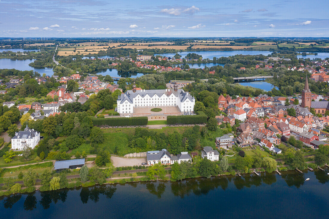  Ploen Castle on Lake Ploen, Schleswig-Holstein, Germany 