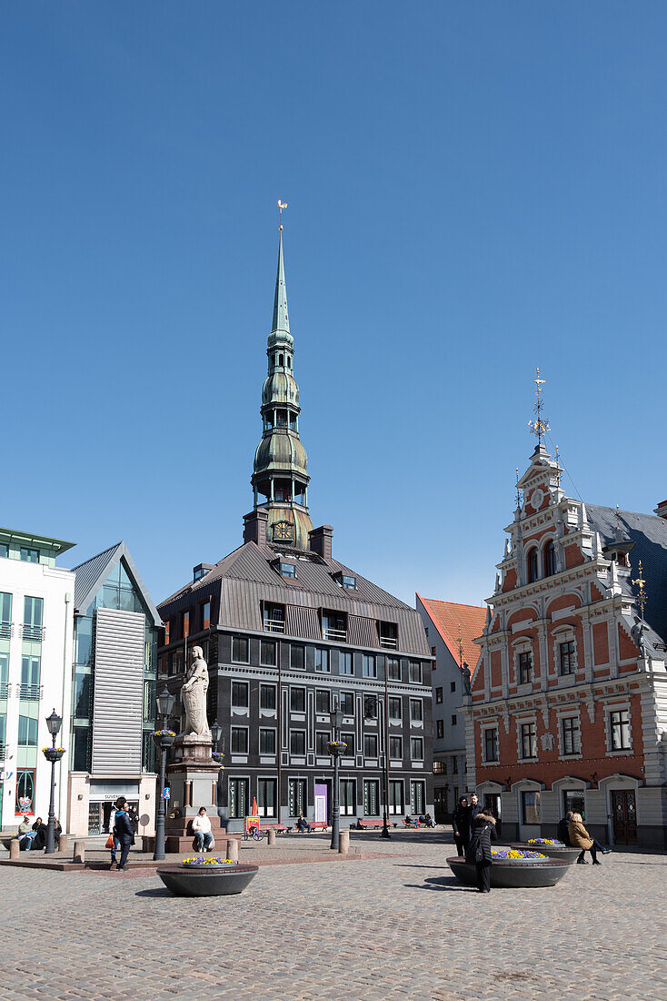  House of the Blackheads on Town Hall Square, landmark, Riga, Latvia 