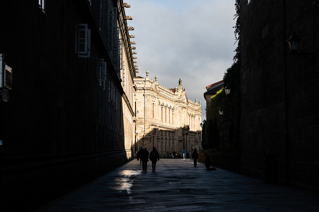 Morgenlicht, Santiago de Compostela, Galizien, Spanien