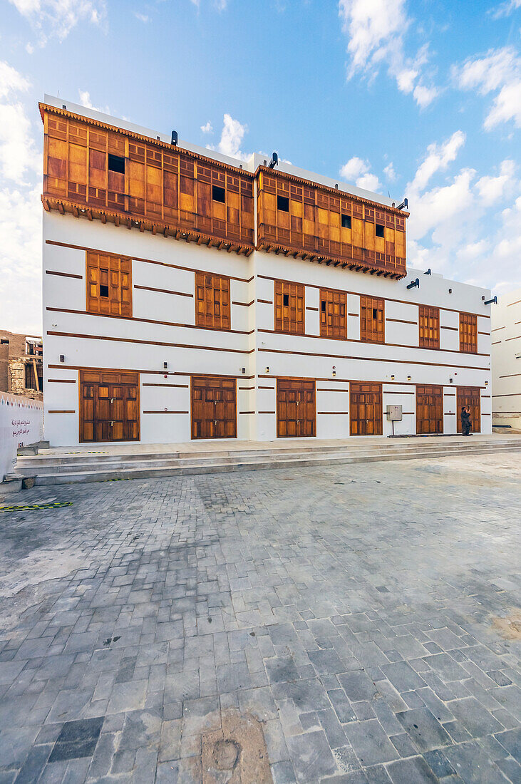  Renovated house in the old town of Yanbuʿ al-Bahr, also known as Yanbu, Yambo, or Yenbo is a major port on the Red Sea, with historic old town, Saudi Arabia 