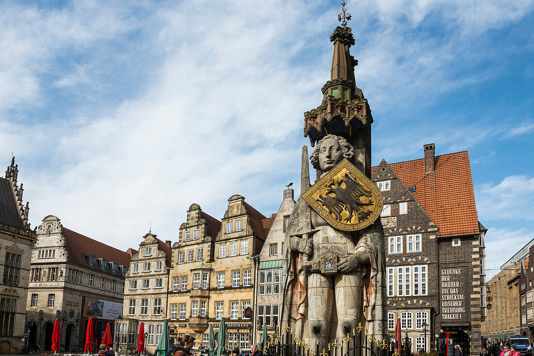  Bremer Roland, Roland statue on the market square, Hanseatic City of Bremen, Germany 