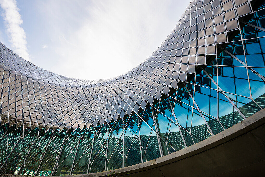  Novartis Pavilion, architectural office AMDL CIRCLE and architect Michele De Lucchi, Novartis Campus, wooden construction, facade with photovoltaics, Basel, Canton of Basel-Stadt, Switzerland 