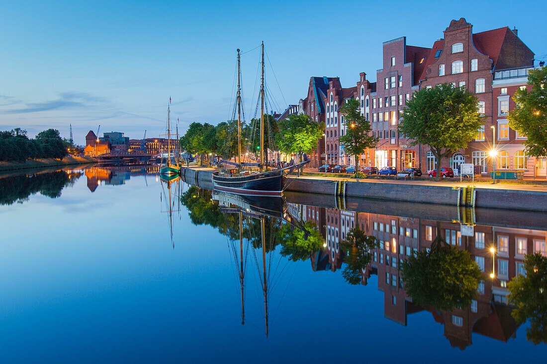 Museumshafen, Abendstimmung, Hansestadt Lübeck, Schleswig-Holstein, Deutschland