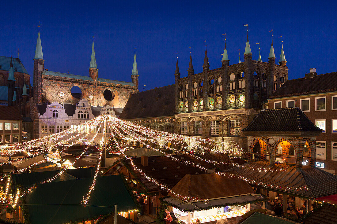  Christmas market, Hanseatic City of Luebeck, Schleswig-Holstein, Germany 