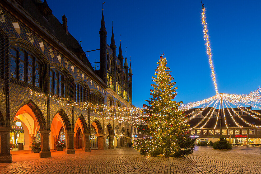 Weihnachtsmarkt, Hansestadt Lübeck, UNESCO Weltkulturerbe, Schleswig-Holstein, Deutschland