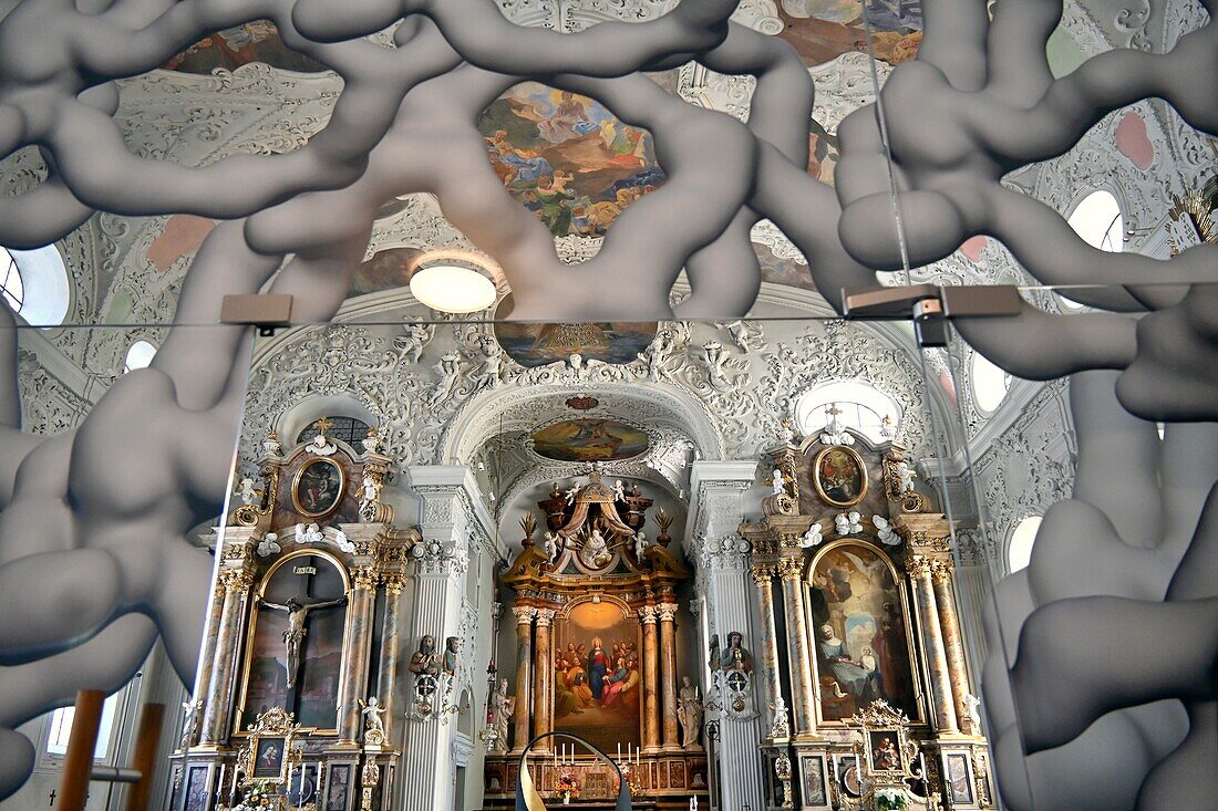 Spitalskirche in der Maria Theresien Strasse, Altstadt von Innsbruck, Tirol, Österreich