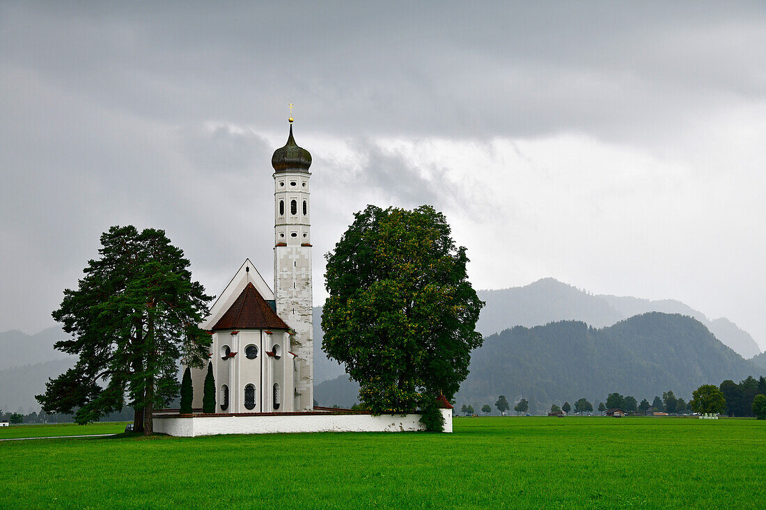  Baroque church of St. Coloman, also called Colomanskirche. Schwangau, Bavaria, Germany 