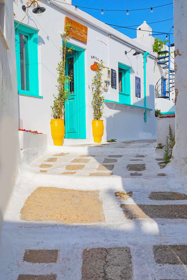 Chora village street, Chora, Serifos … – License image – 71458919 ...