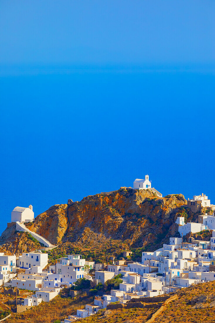 View of Chora village, Chora, Serifos Island, Cyclades Islands, Greece\n