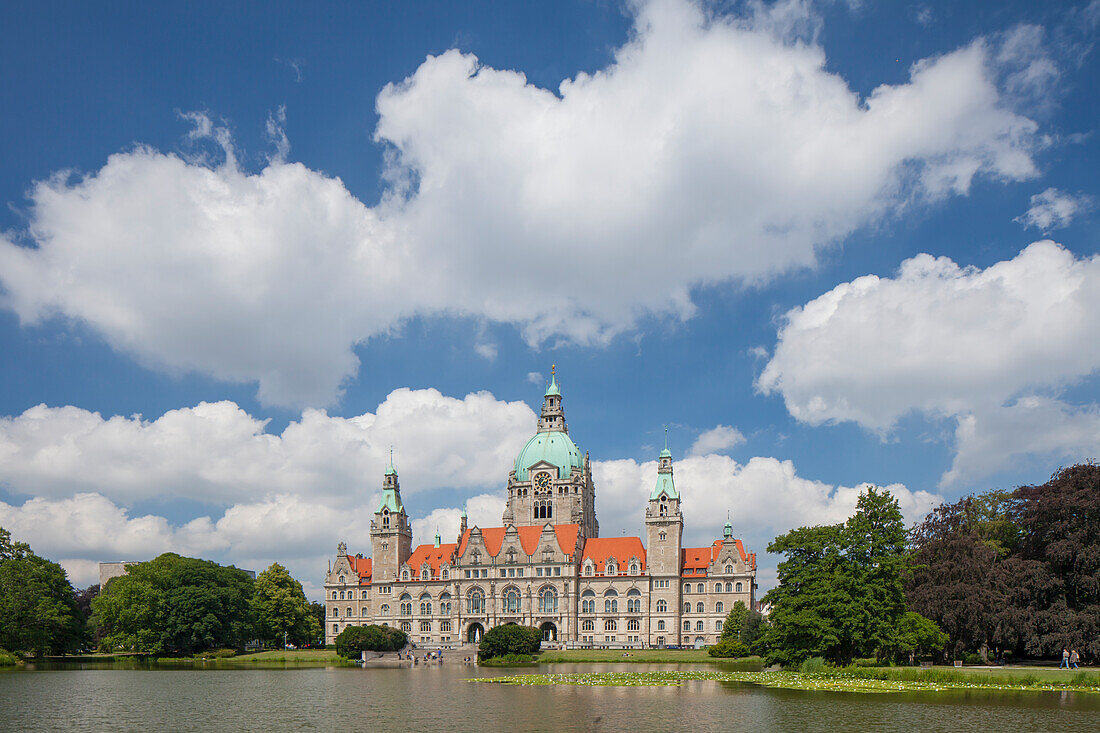 Neues Rathaus, Maschpark, Hannover, Niedersachsen, Deutschland