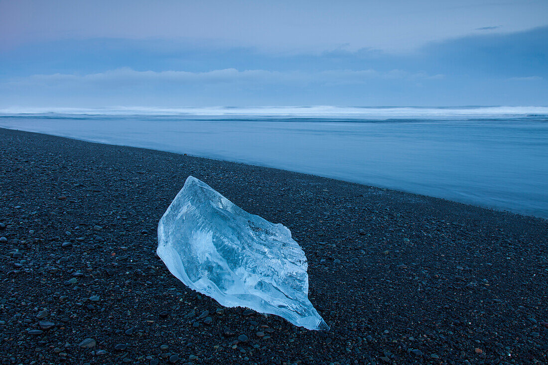  Chunks of ice on Breidamerkursandur beach, Sudursveit, Iceland 