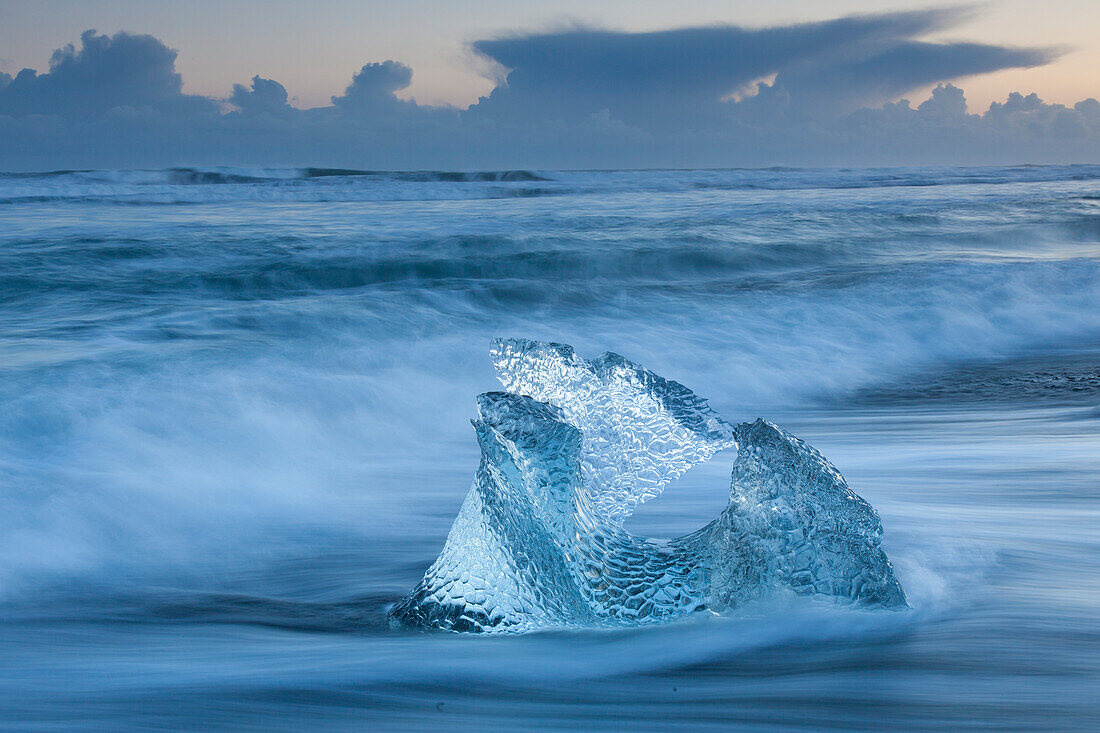  Chunks of ice on Breidamerkursandur beach, Sudursveit, Iceland 