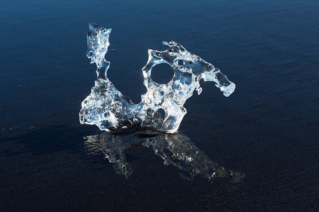  Chunks of ice on Breidamerkursandur beach, Sudursveit, Iceland 