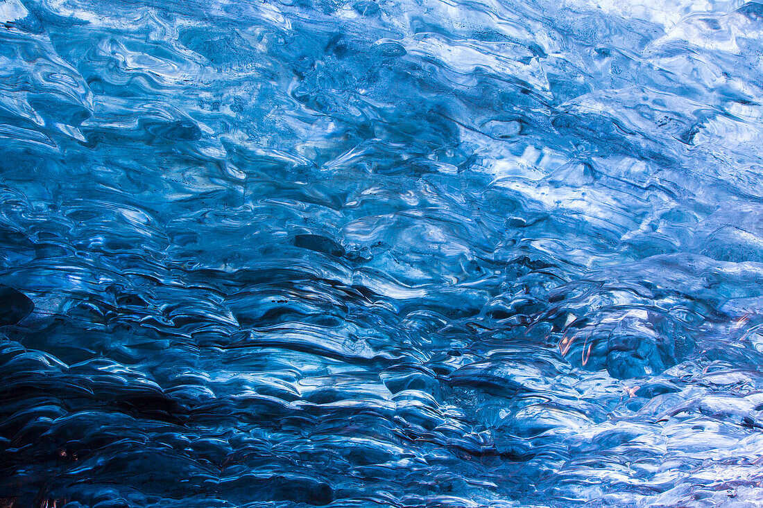  Interior view of an ice cave under Vatnajoekull, Iceland 