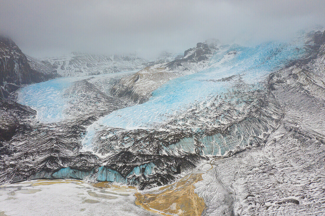 Blick auf den Gletscher Falljoekull des Vatnajoekull, Nordurland eystra, Island