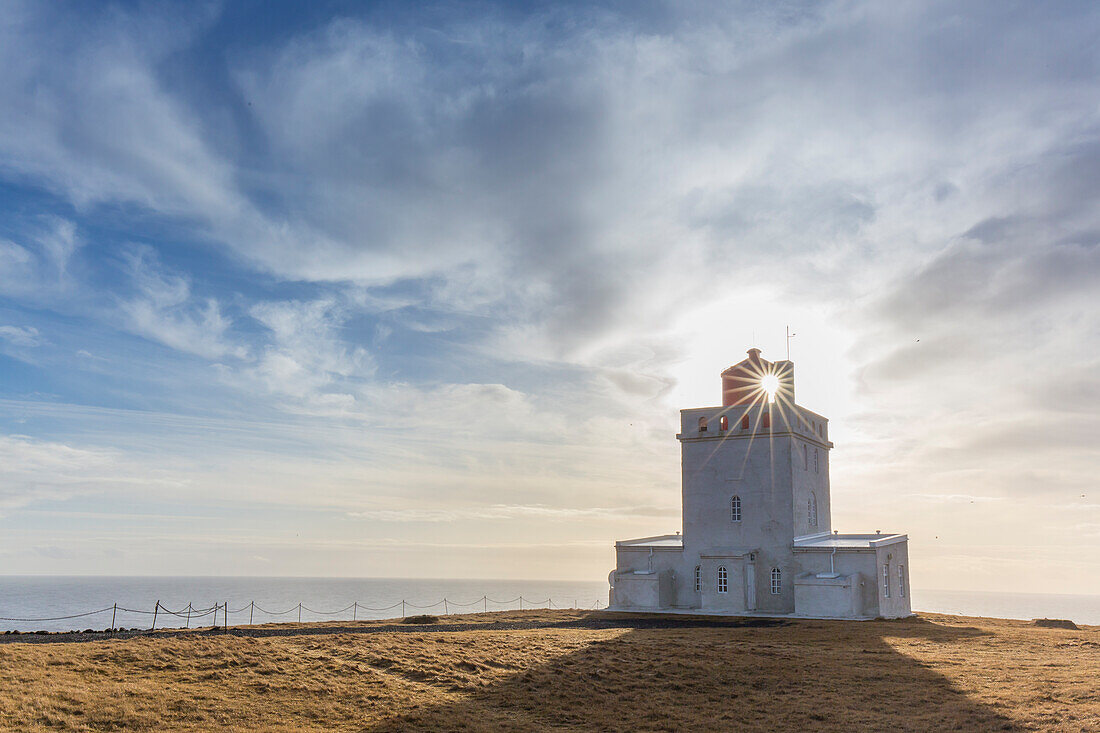 Leuchtturm Dyrholaey, Kap Dyrholaey, Winter, Island