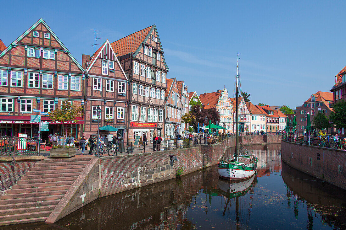  Old Town Harbor, Hanseatic City of Stade, Altes Land, Lower Saxony, Germany 