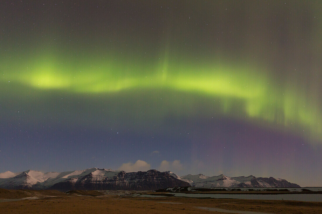  Northern lights, Aurora borealis, in the night sky, winter, Iceland 