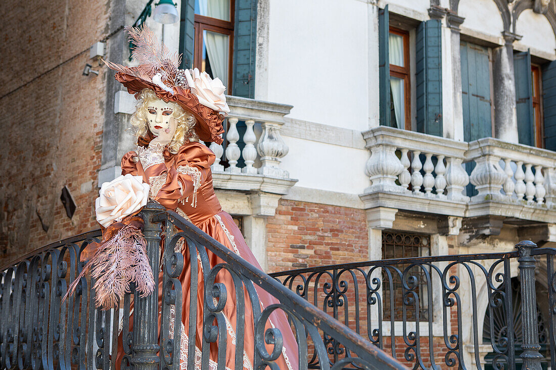  Mask at the Carnival in Venice, Venice, Veneto, Northern Italy, Italy, Europe 