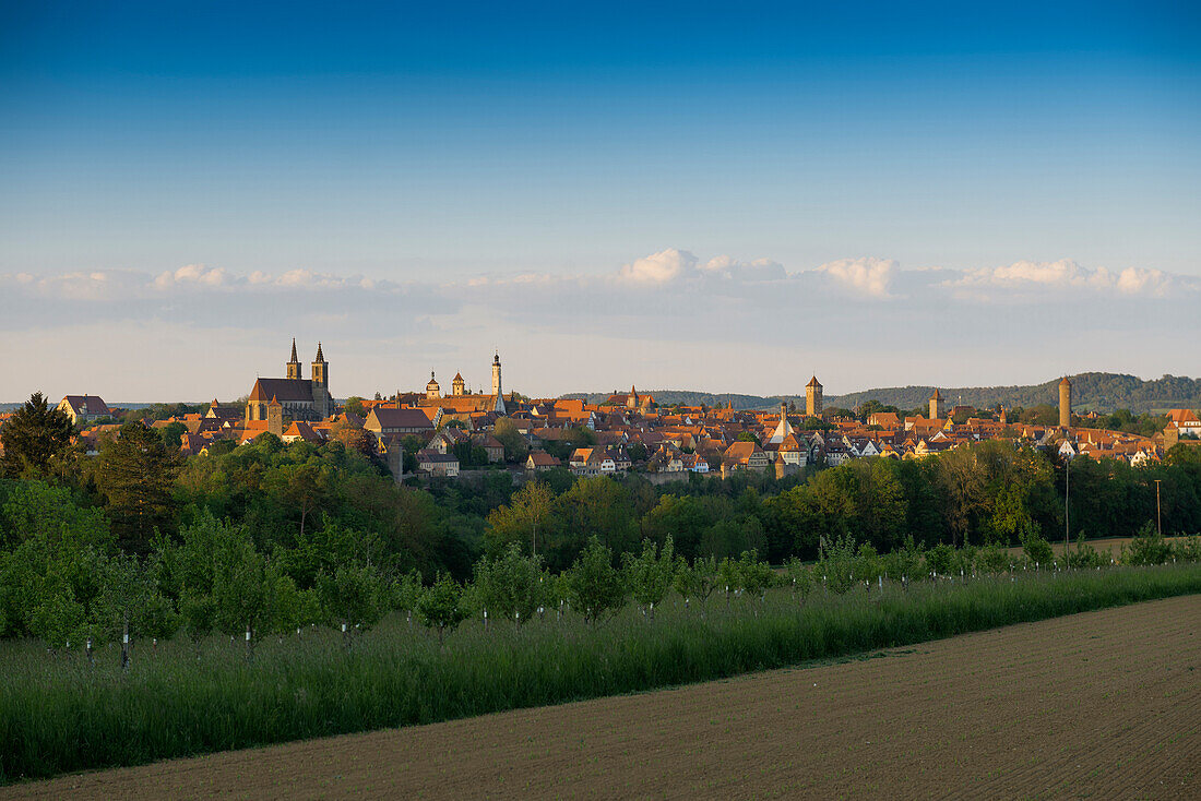 Mittelalterliche Stadt, Rothenburg ob der Tauber, Tauber, Romantische Straße, Franken, Bayern, Deutschland