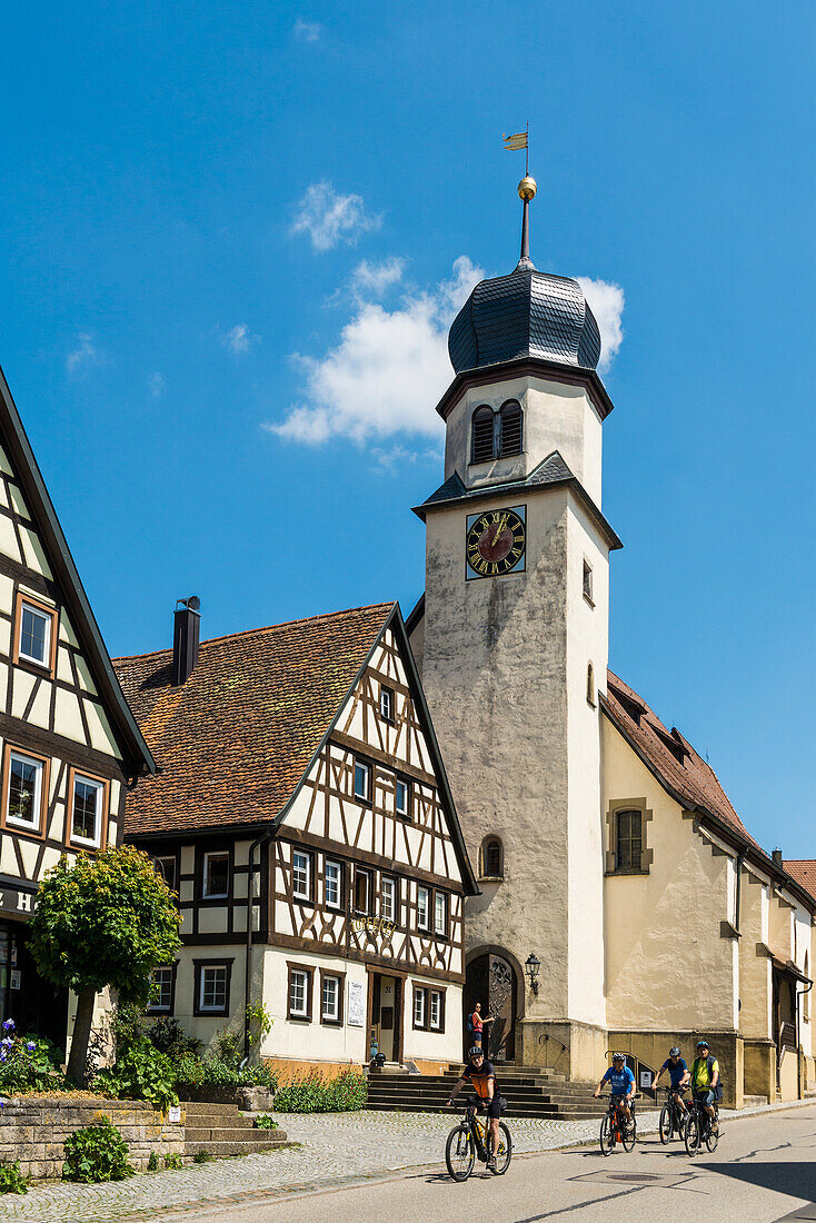 Langenburg, an der Jagst, bei Schwäbisch Hall, Baden-Württemberg, Deutschland