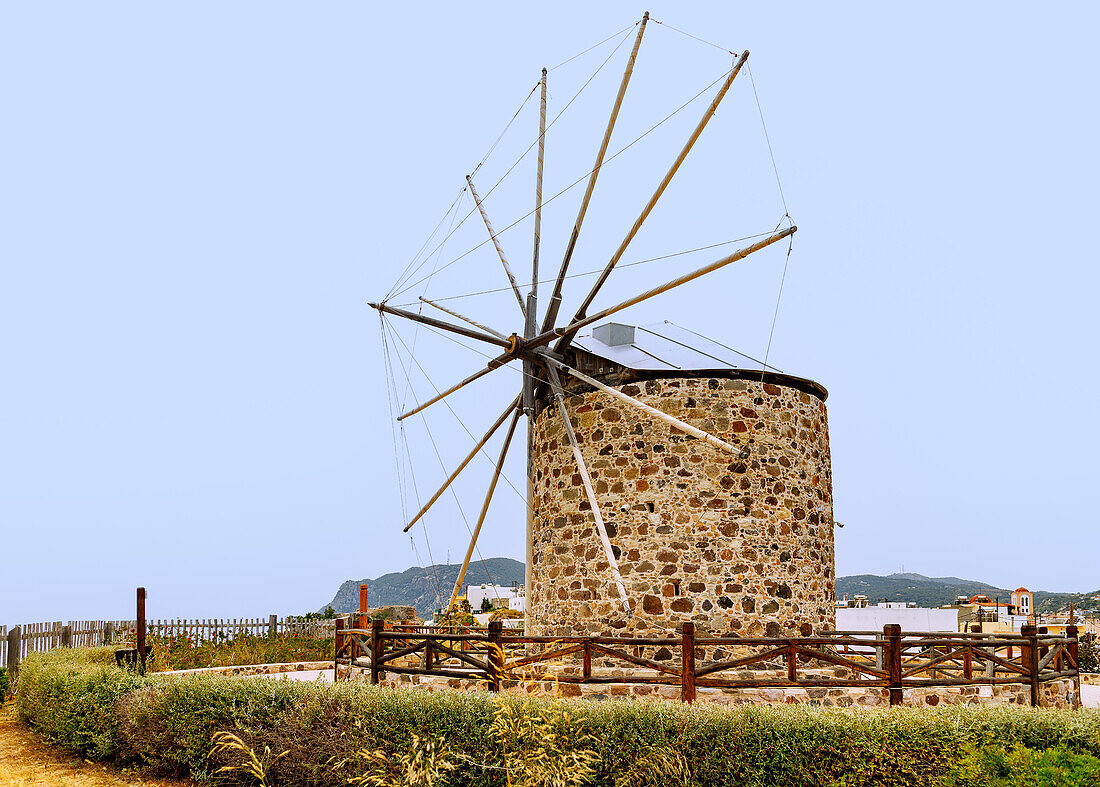  Restored Mylotopi mill in Kefalos on the island of Kos in Greece 