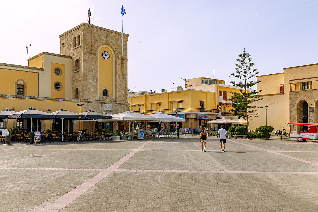  Platia Elefetherias (Freedom Square, Market Square) with Café Aigli (Aegli) in Kos Town on the island of Kos in Greece 