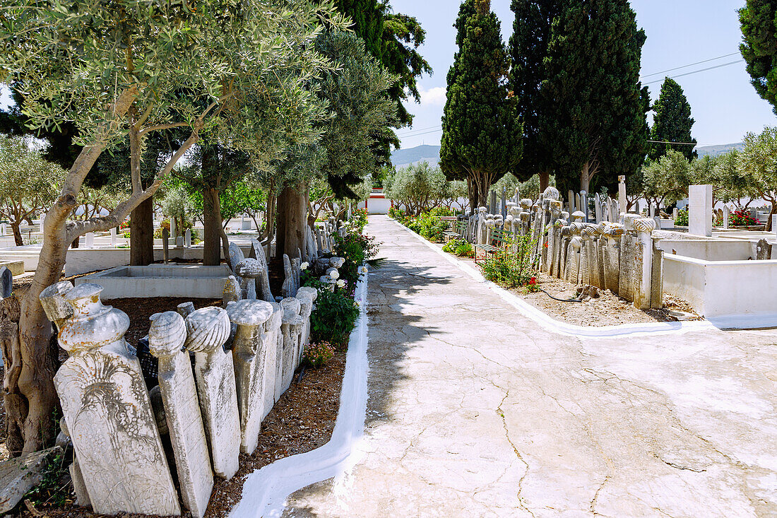  Muslim Cemetery (Marenciye Mohammedan Cemetery of Kos) in Platani on the island of Kos in Greece 