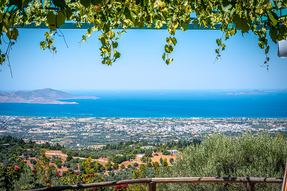  View over the island of Kos in Greece from Zia National Park, Zia, Kos, Greece 