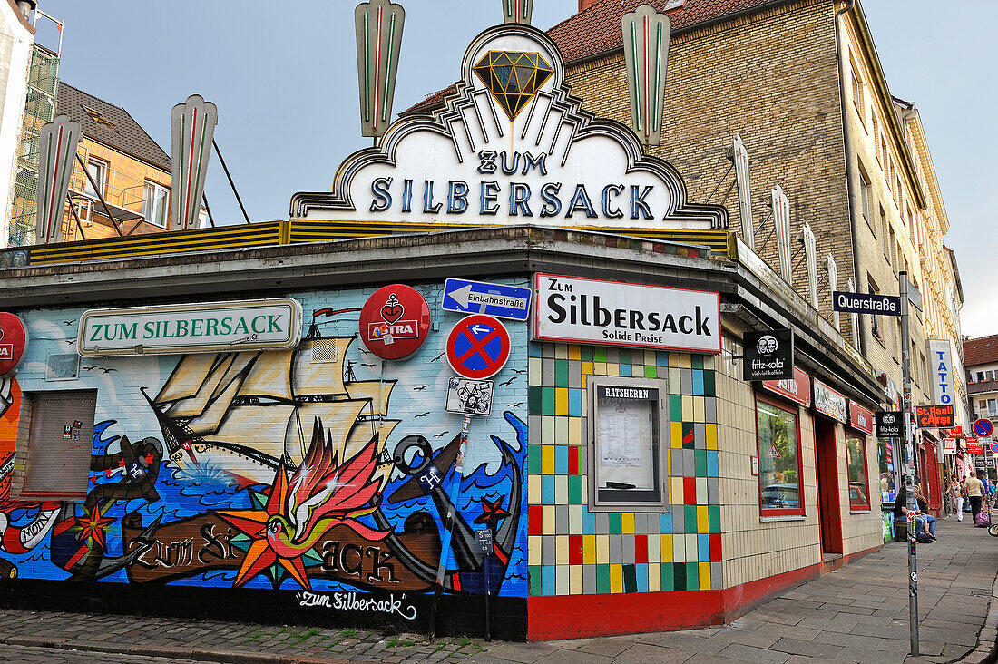 Bar Zum Silbersack, Silbersackstraße, St. Pauli-Viertel, Hamburg, Deutschland, Europa