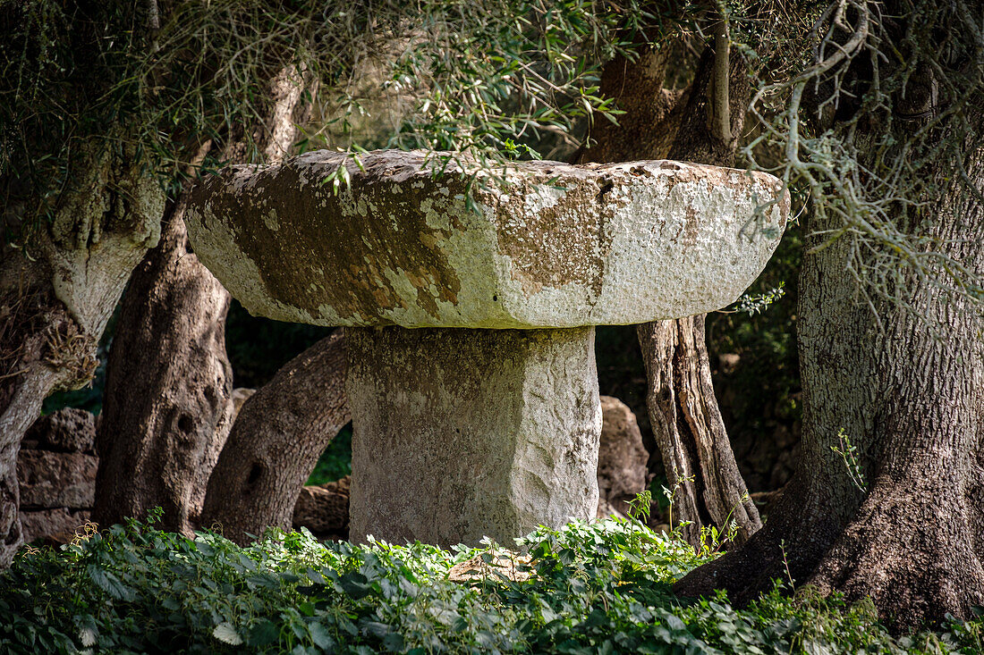 Torrellafuda, Taula-Schrein, talayotische Stadt, Ciutadella, Menorca, Balearen, Spanien