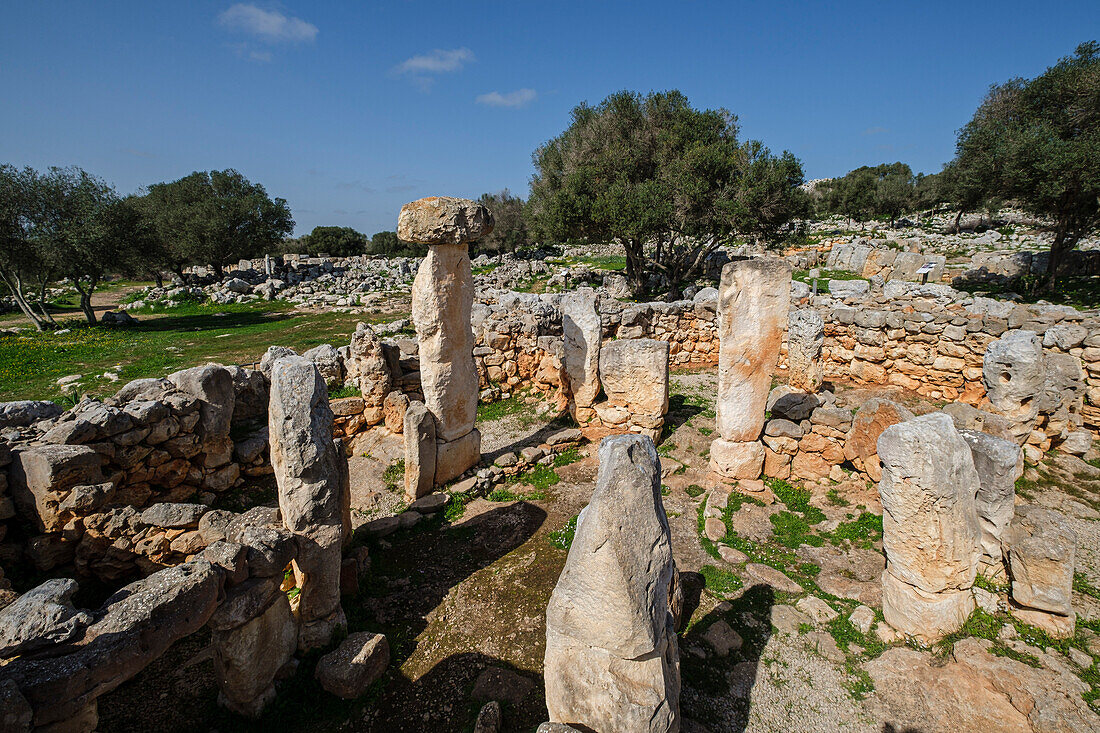 Behausung aus der Eisenzeit, talayotisches Dorf Torre d'en Galmés, Alaior, Menorca, Balearen, Spanien