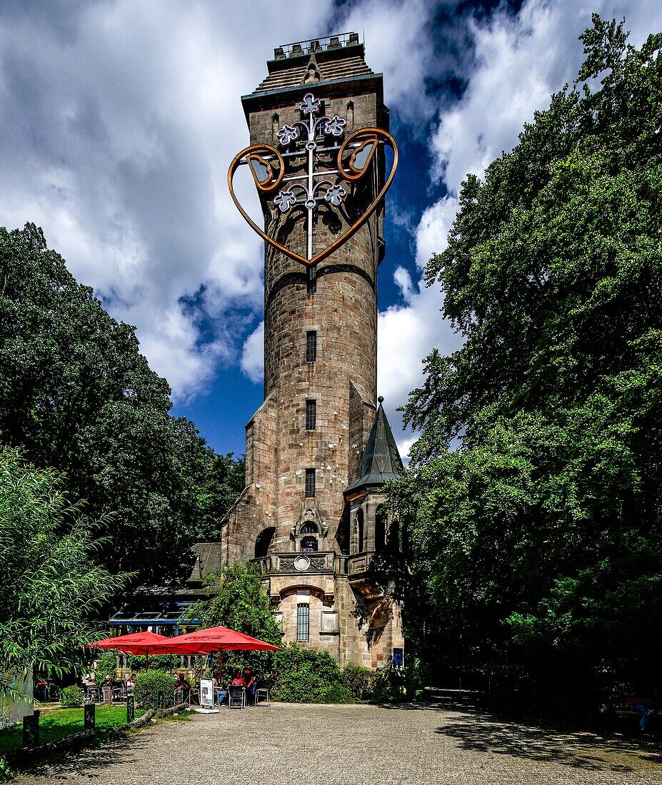  Spiegelslustturm on the Lahn heights of Marburg, Hesse, Germany 