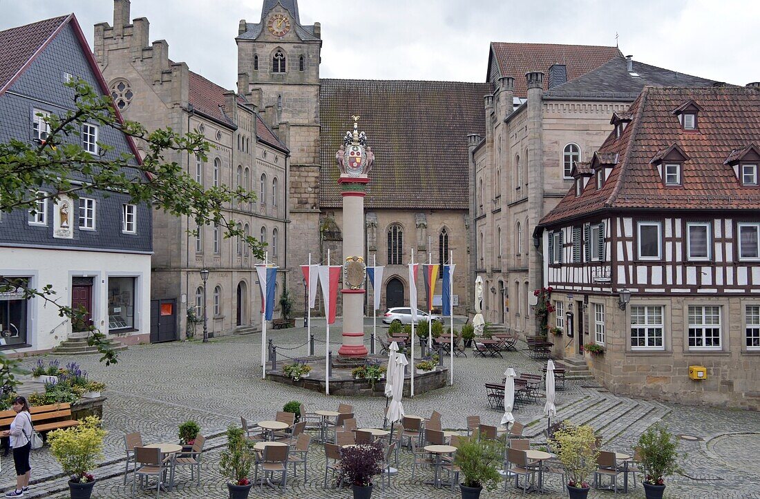 Melchior-Otto-Platz, Kronach, Ober-Franken, Franken, Bayern, Deutschland