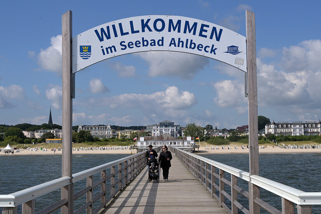 Seebrücke von Albeck, Insel Usedom, Mecklenburg-Vorpommern, Deutschland