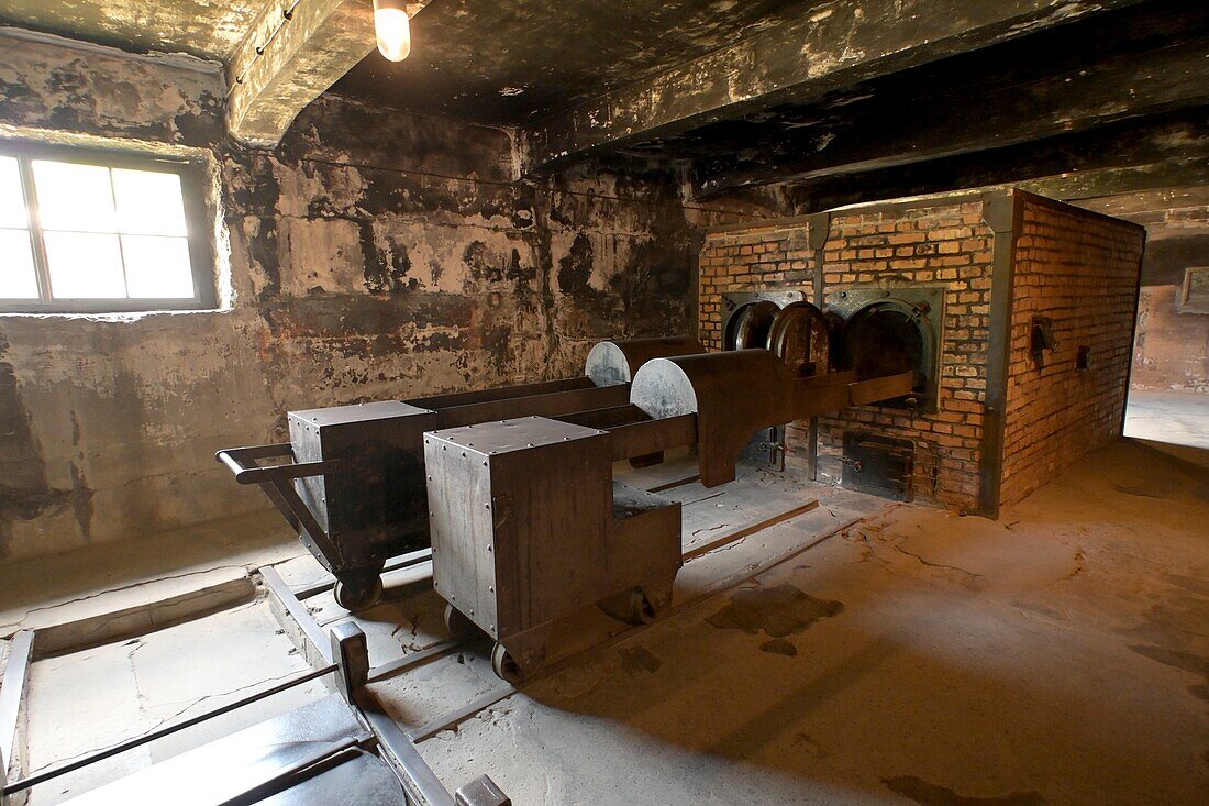 Verbrennungsöfen im Konzentrationslager KZ Auschwitz, bei Krakau (Kraków), Polen