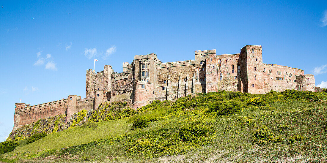 Bamburgh castle, Northumberland, England, UK