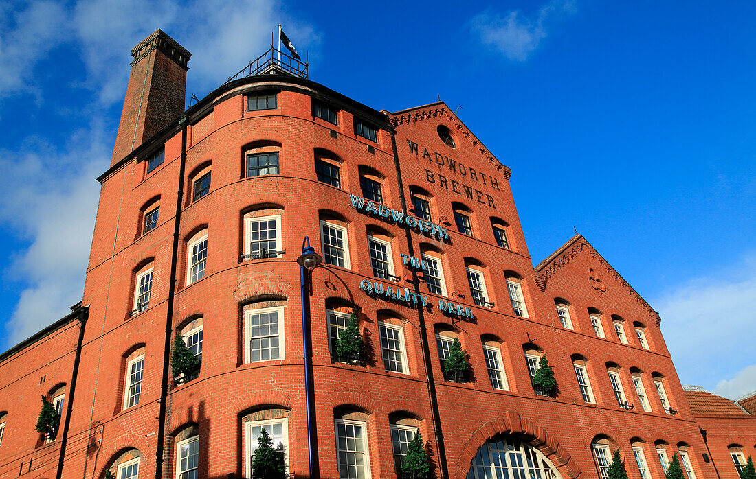 Victorian building of Wadworth brewery, Devizes, Wiltshire, England, UK