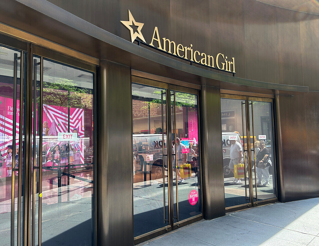 American Girl store, exterior building view, Rockefeller Center, New York City, New York, USA