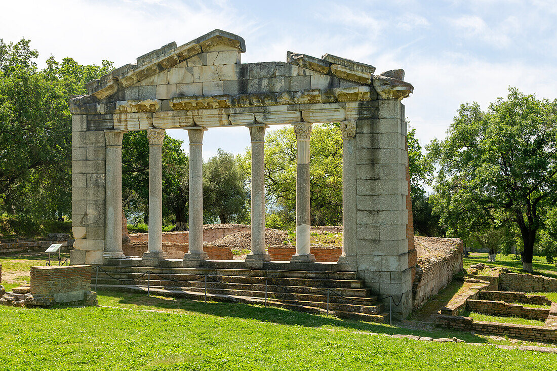 Monument of Agonothetes or Bouleuterion, Roman 2nd century AD, Apollonia Archaeological Park, Pojan, Albania