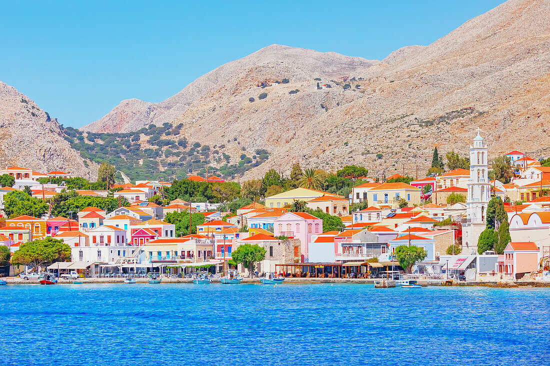 Emporio town, Halki Island, Dodecanese Islands, Greece