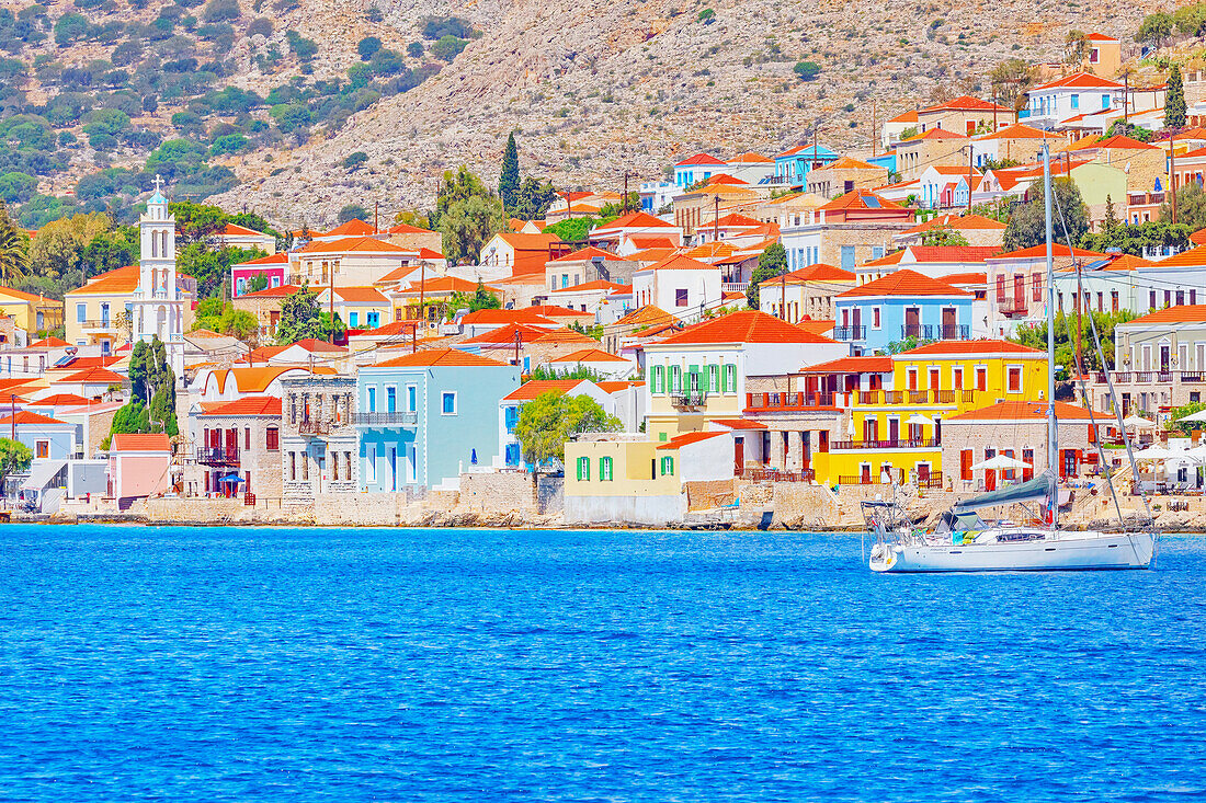 Emporio town, Halki Island, Dodecanese Islands, Greece