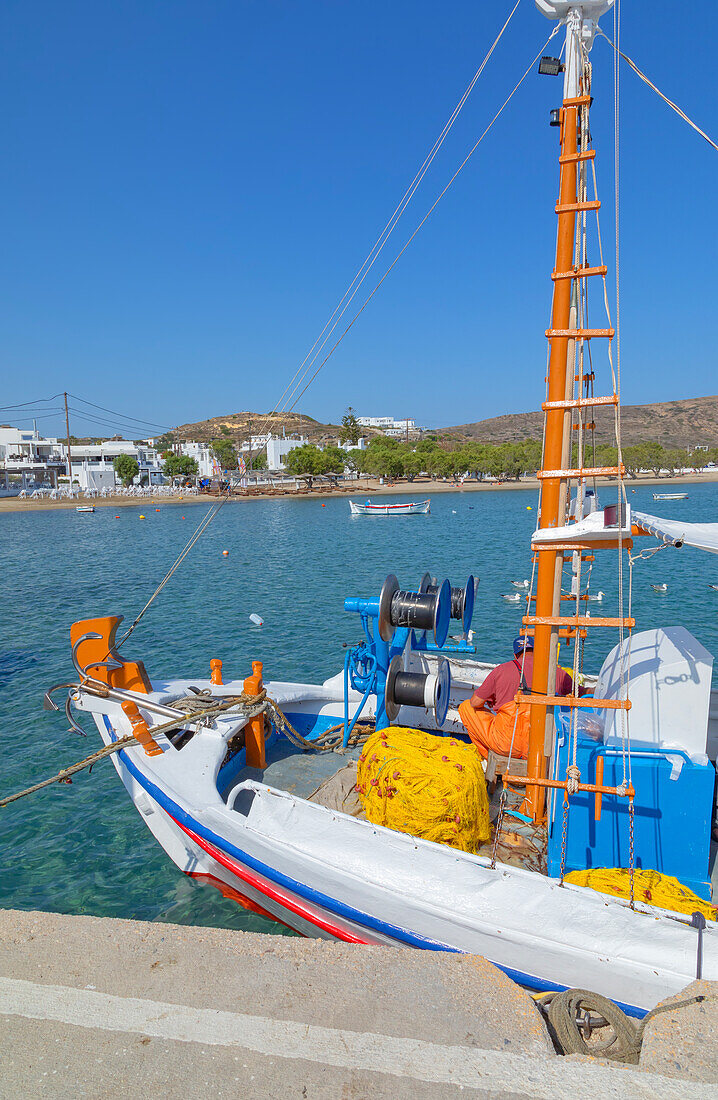 Fischerboot, Pollonia, Insel Milos, Kykladen, Griechenland