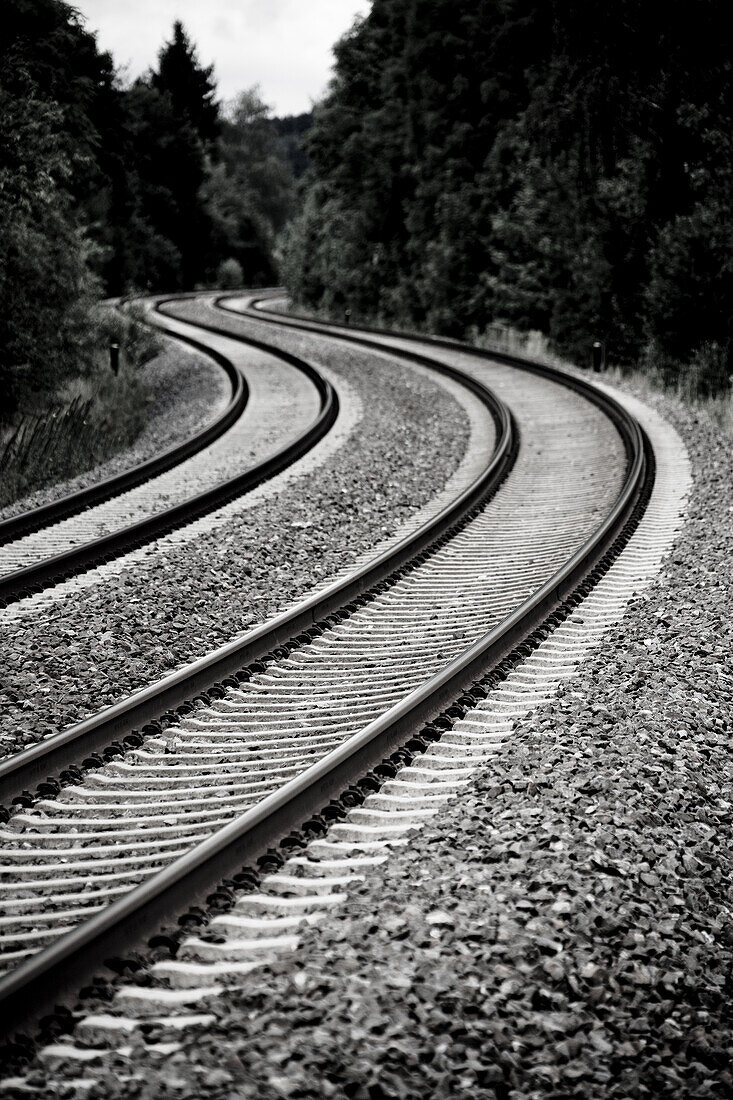  Railway tracks, the way, speed, railway, tracks, SW, curves, 