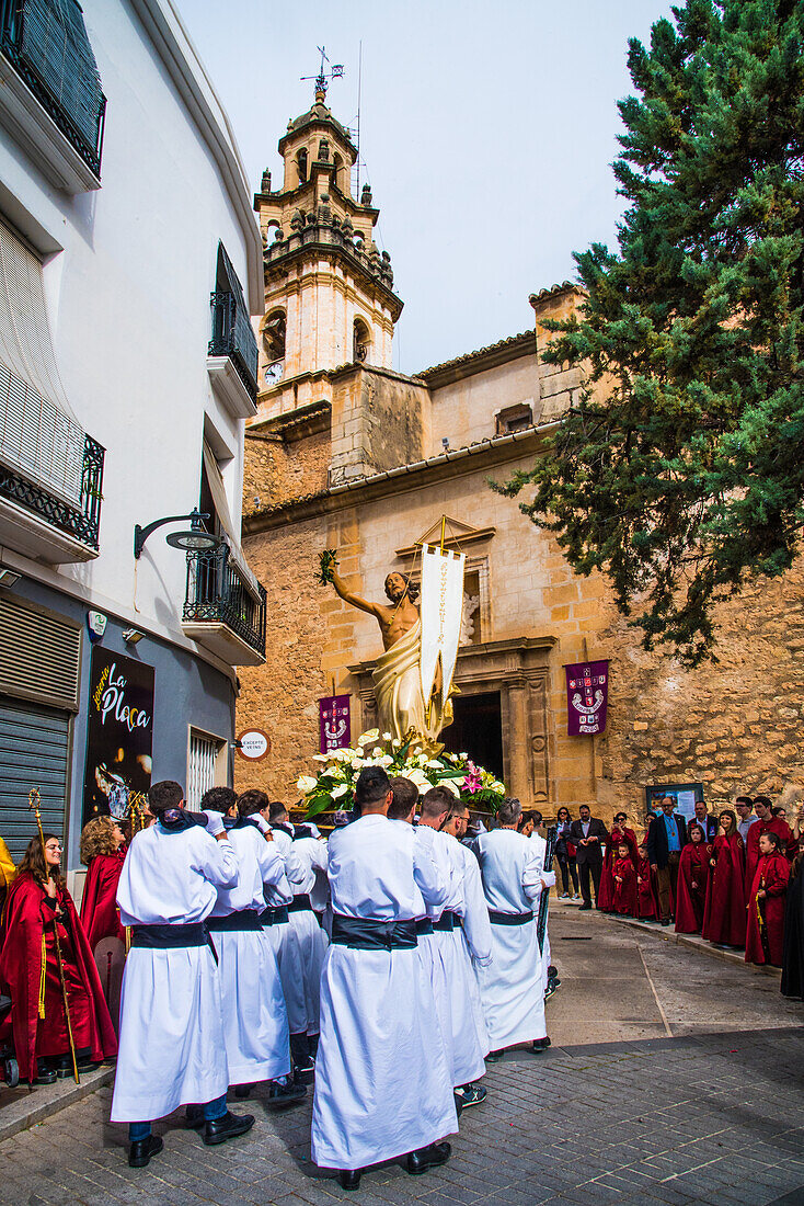 Semana Santa Osterprozession, Einzug Jesu in die Kirche, Pego, Provinz Valencia, Spanien